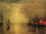 水彩大师 William Turner_Turner_Joseph_Keelman_Heaving_in_Coals_by_Night